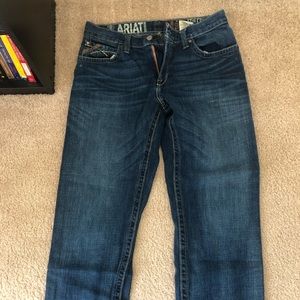 Dark denim men’s boot cut Ariat jeans